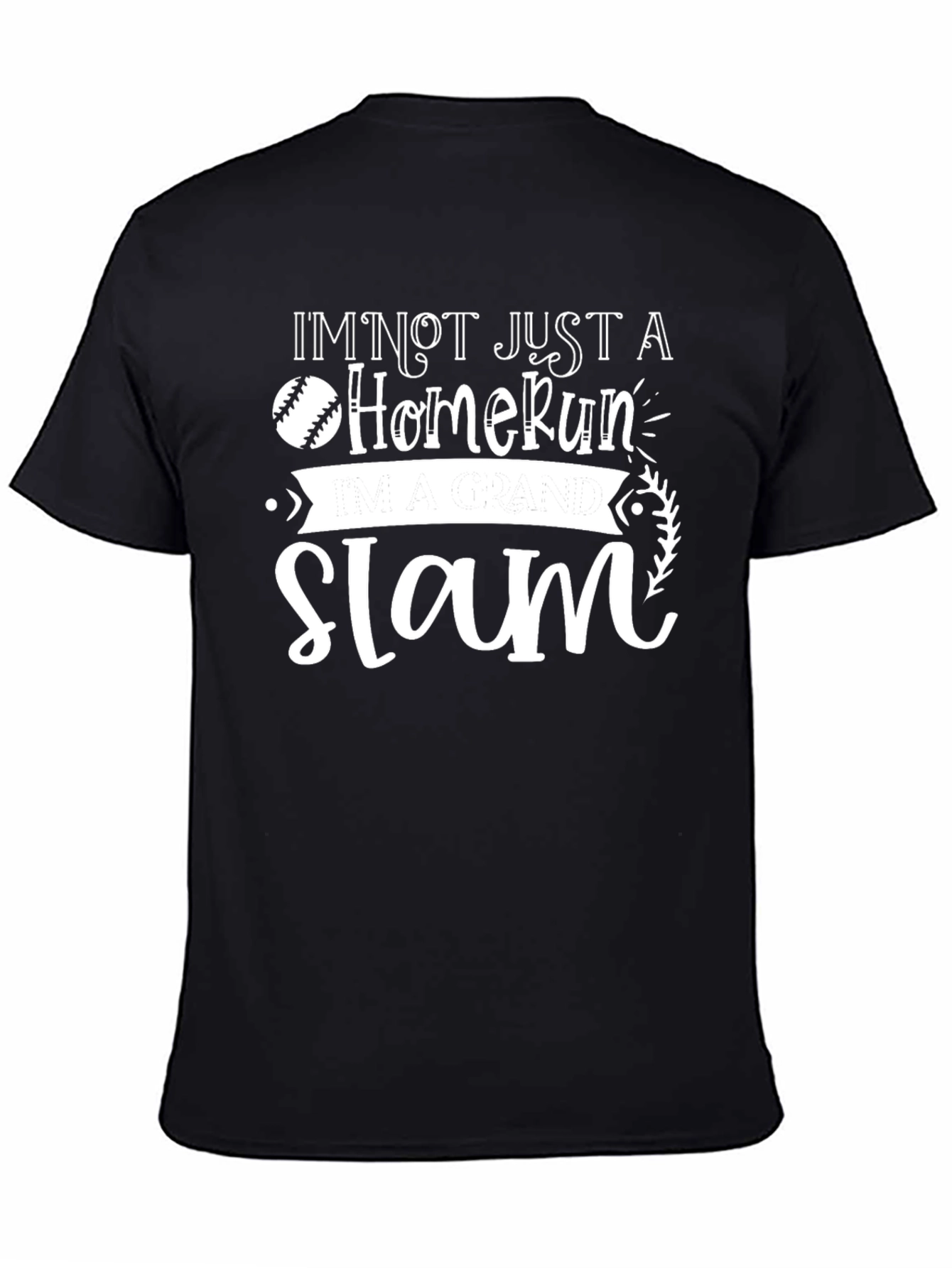 Grand Slam Baseball Graphic Tee - Black