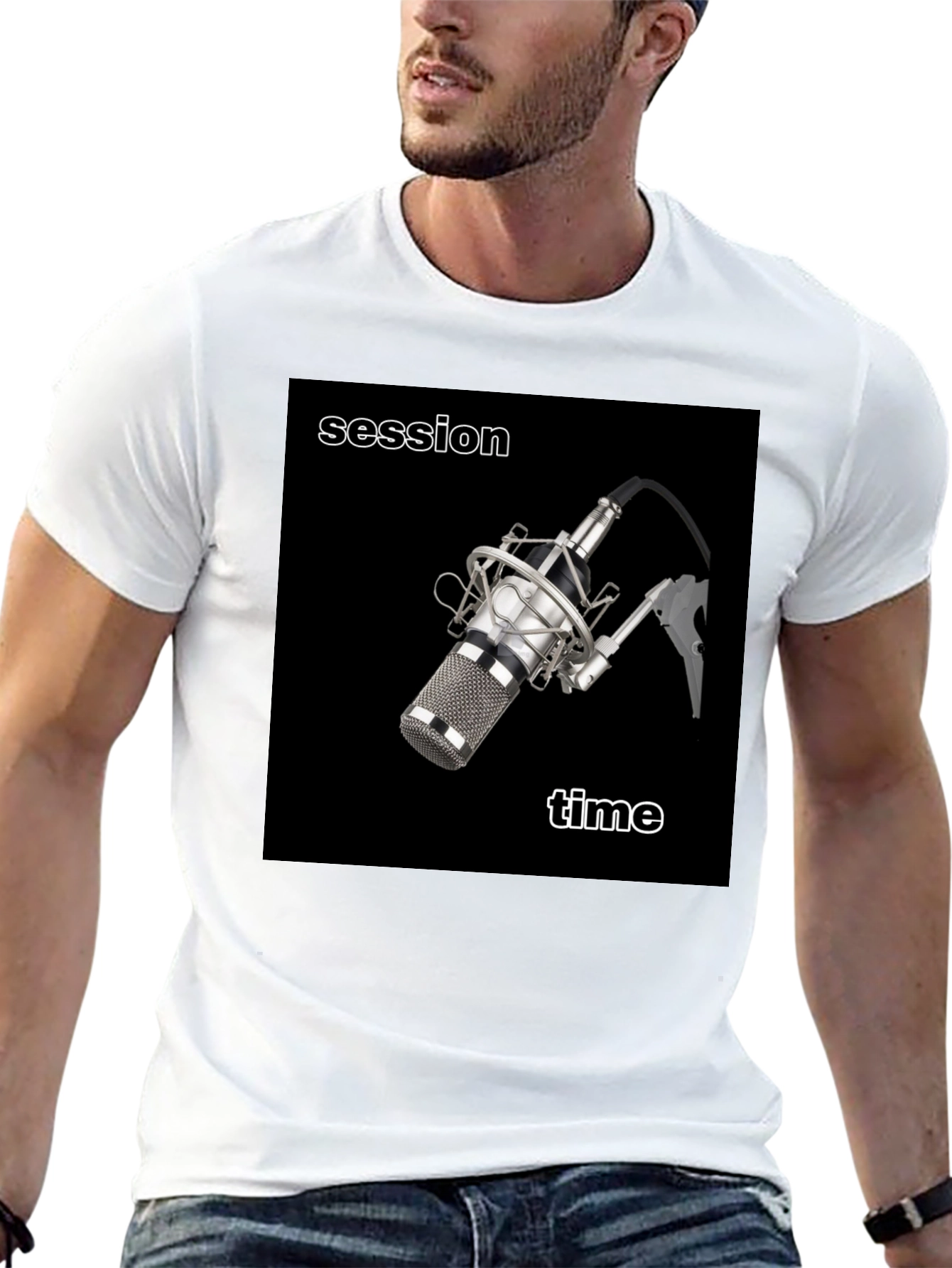 Session Time Microphone T-Shirt - Musician Apparel