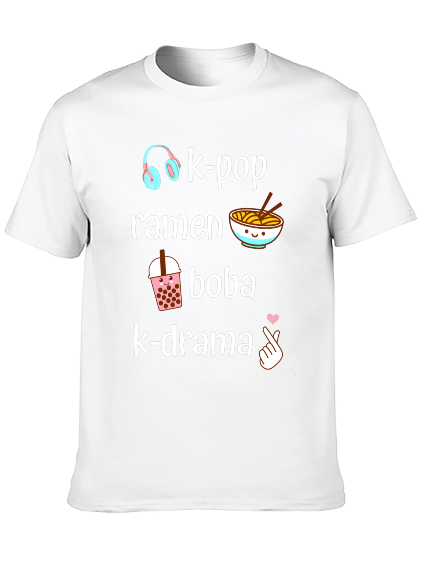 K-Pop Ramen Boba K-Drama Graphic T-Shirt
