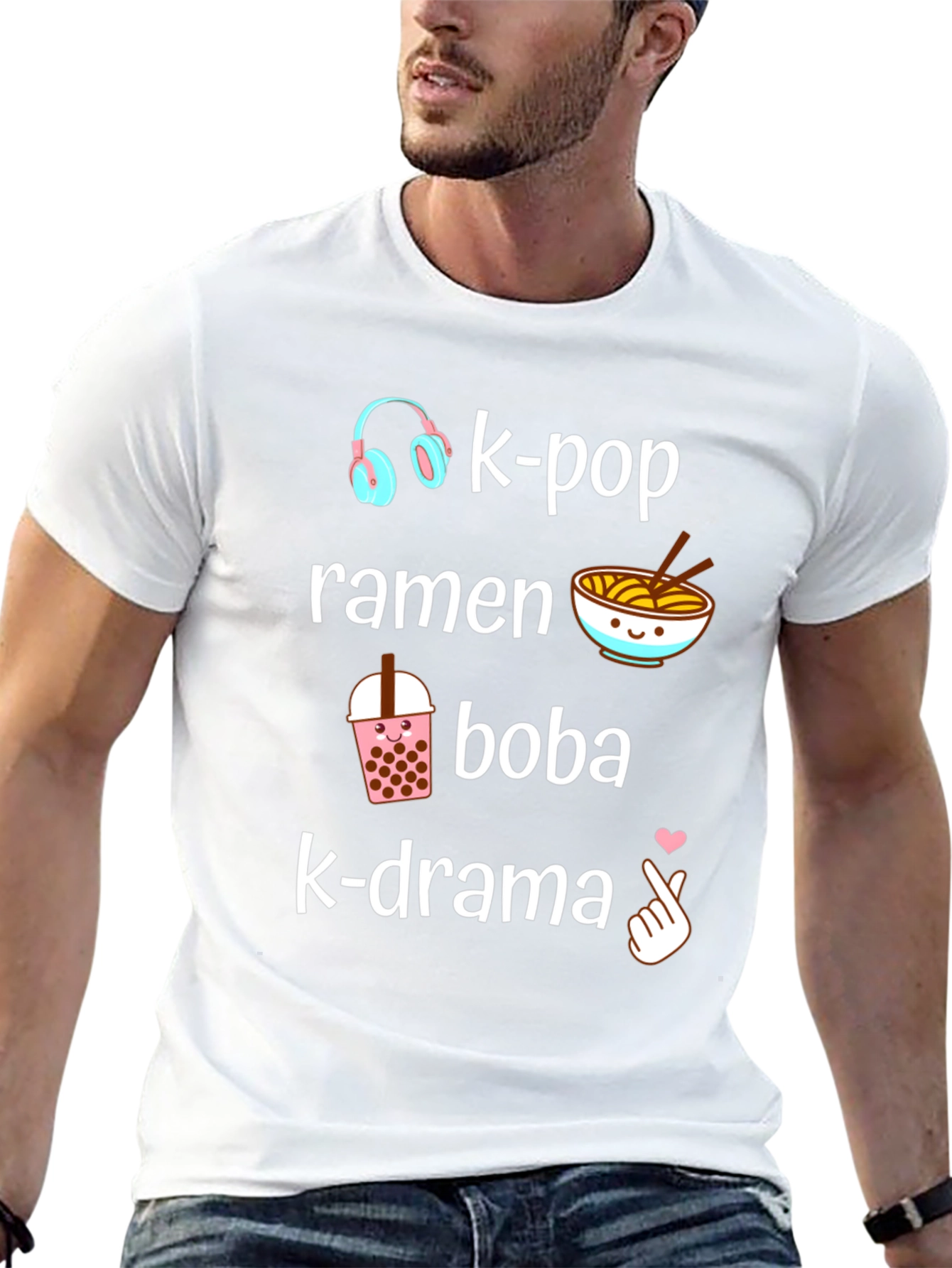 K-Pop Ramen Boba K-Drama Graphic T-Shirt