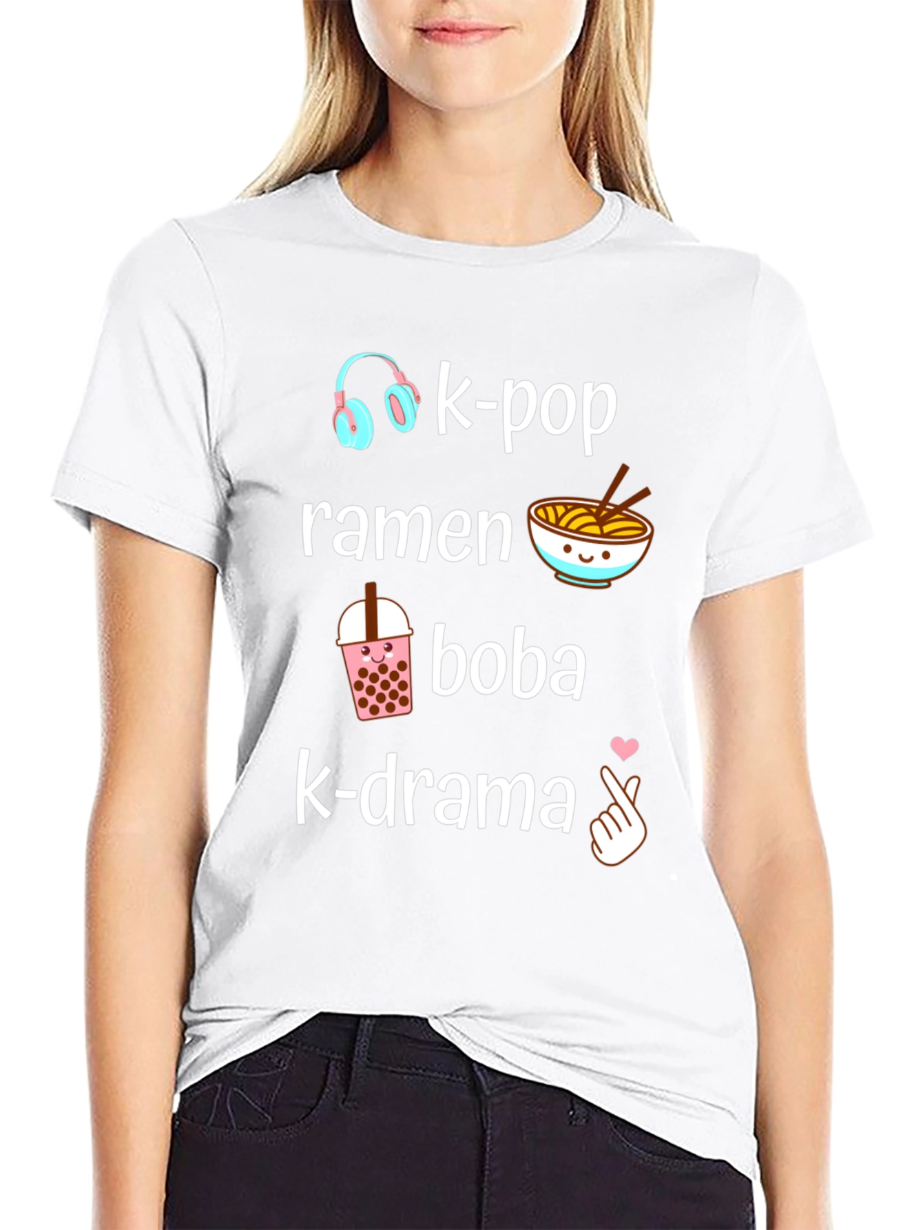 K-Pop Ramen Boba K-Drama Graphic T-Shirt