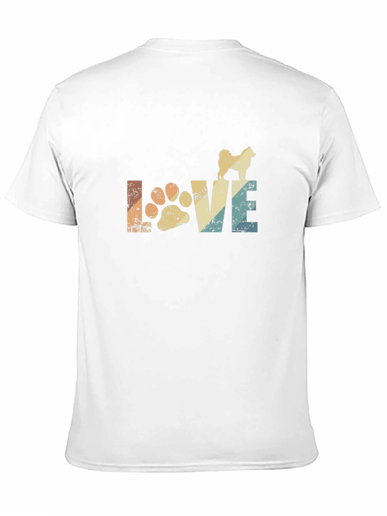 Love Dog Paw T-Shirt Retro Style