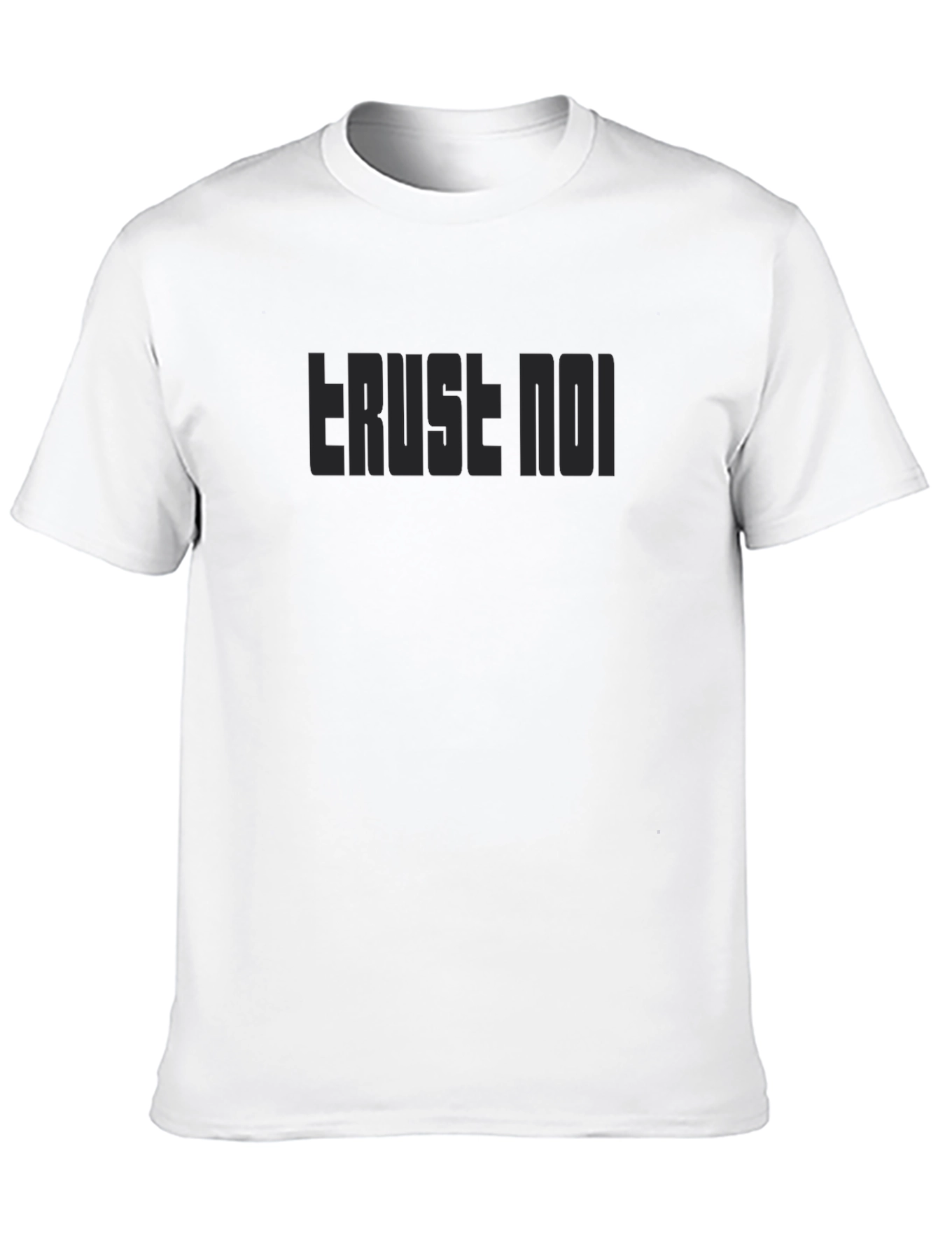 Mens Black Trust No One Graphic T-Shirt