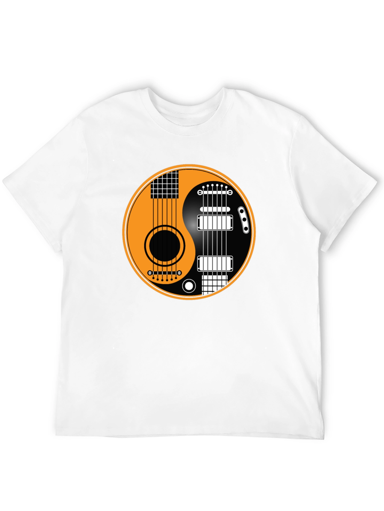 Yin Yang Guitar T-Shirt - Musical Harmony Tee