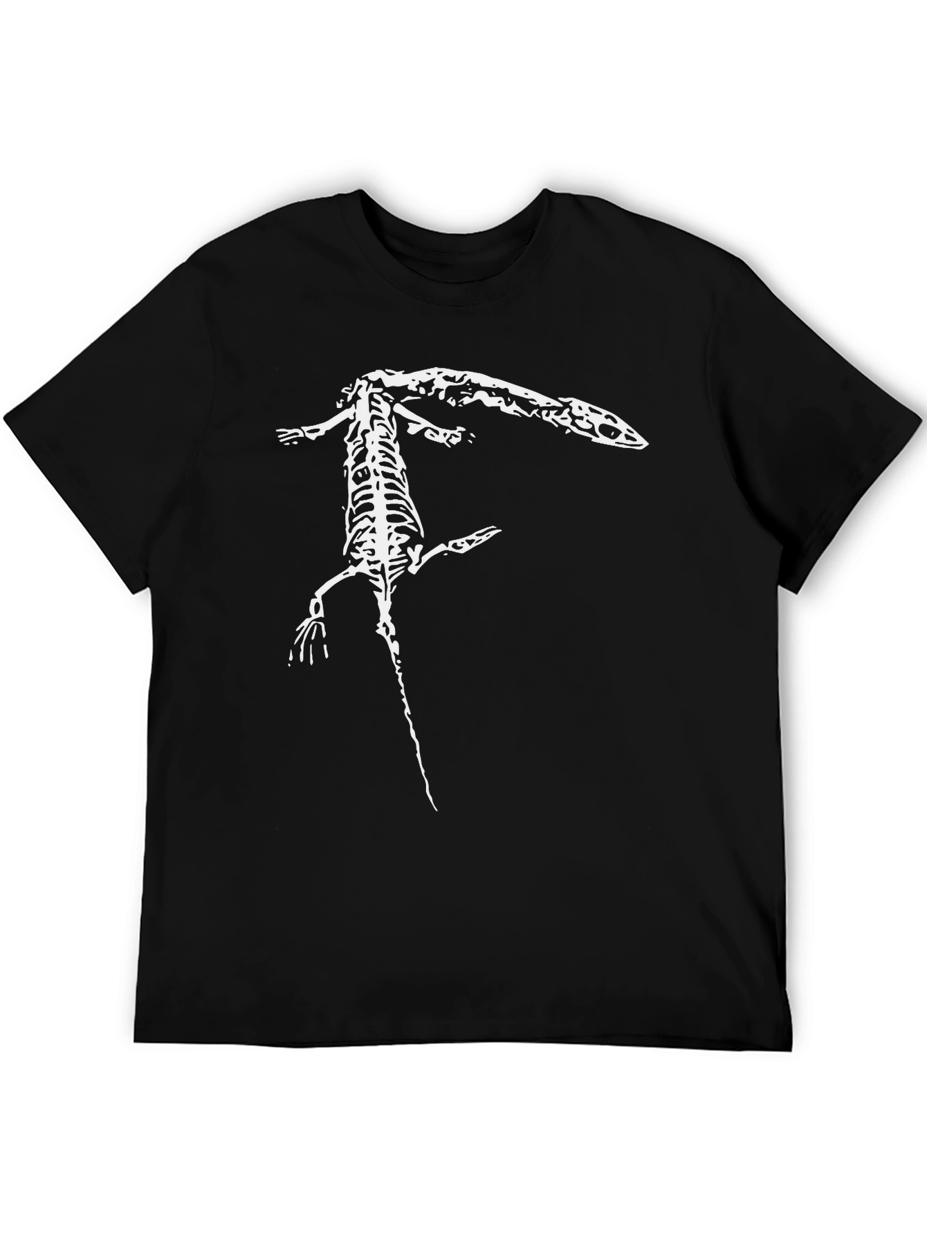 Lizard Skeleton Graphic Tee - Black T-Shirt