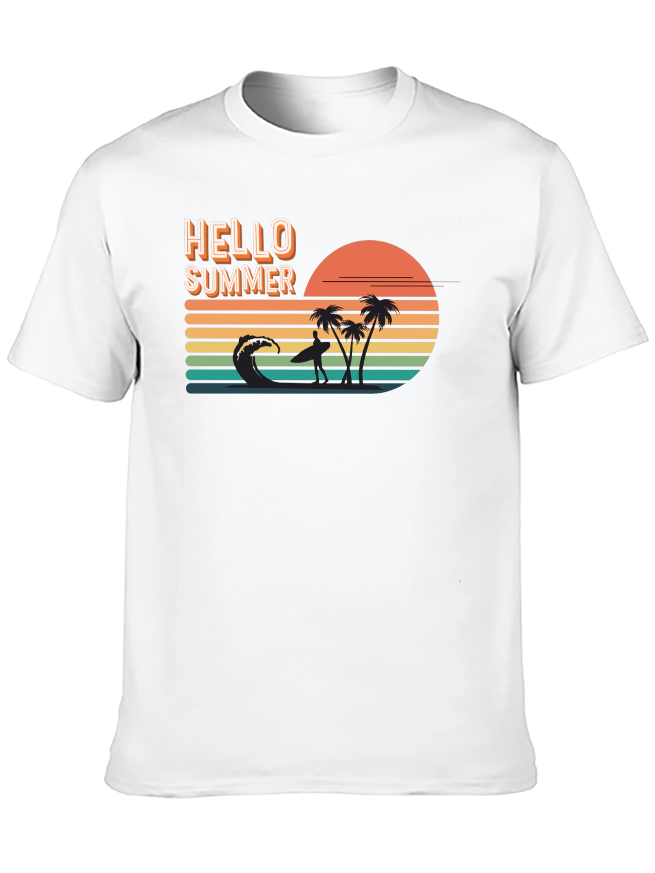 Hello Summer Graphic Tee - Beach Vibes