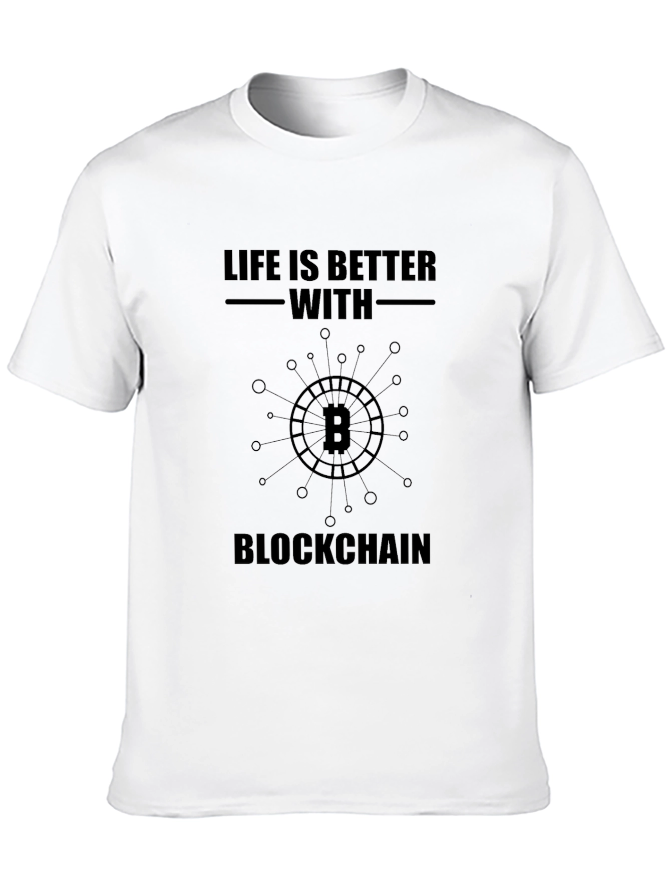 Bitcoin Blockchain Graphic Tee - Crypto Enthusiast T-Shirt