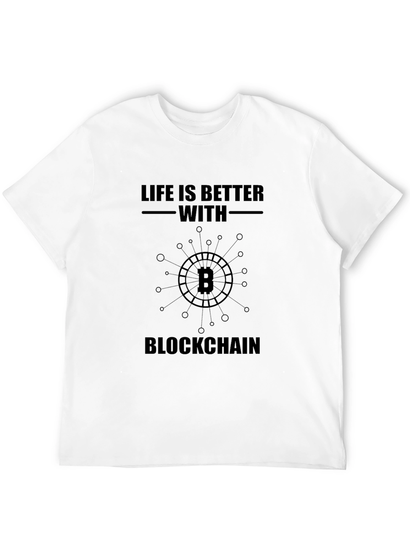 Bitcoin Blockchain Graphic Tee - Crypto Enthusiast T-Shirt