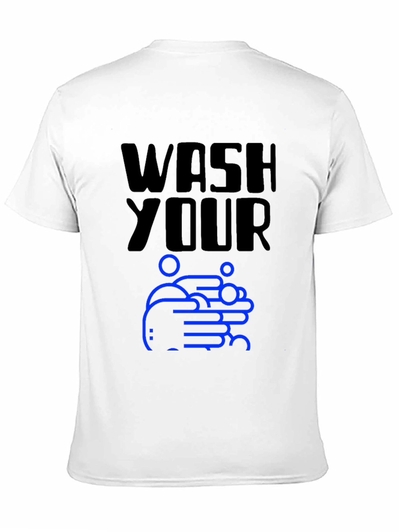 Wash Your Hands Graphic Tee - Black Cotton T-Shirt