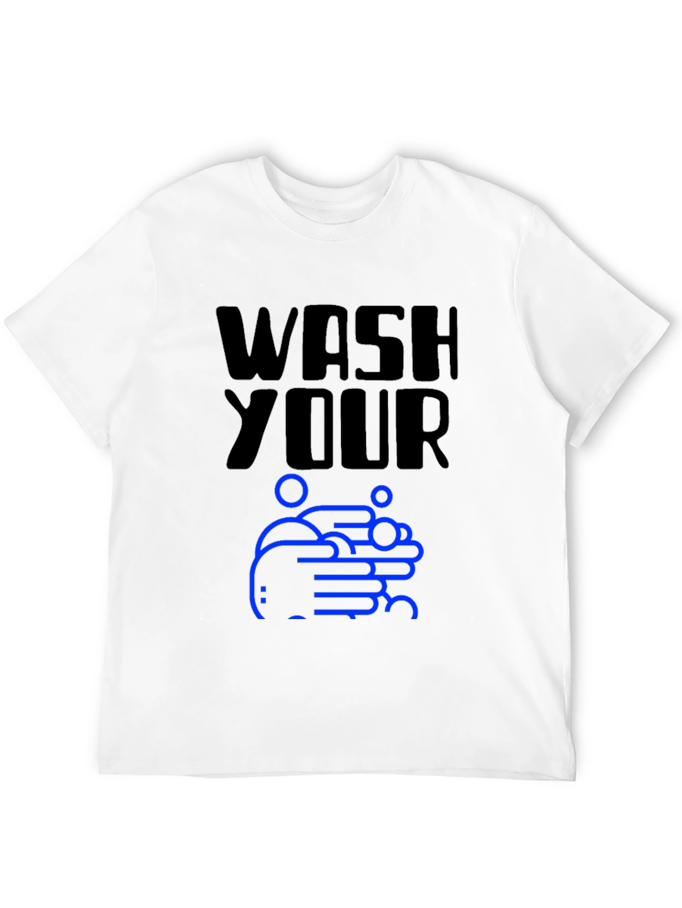 Wash Your Hands Graphic Tee - Black Cotton T-Shirt