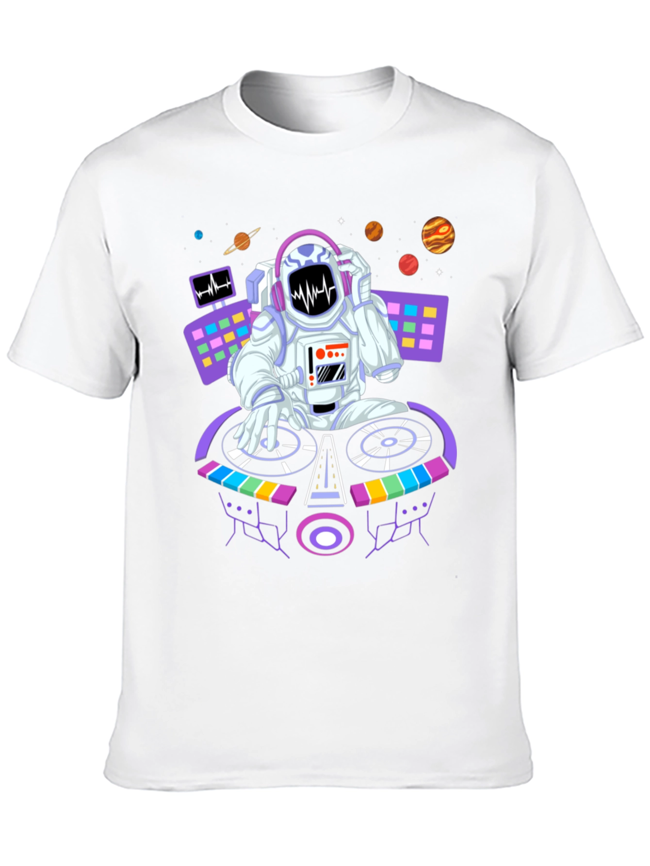 DJ Astronaut Graphic Tee - Space Beats Shirt