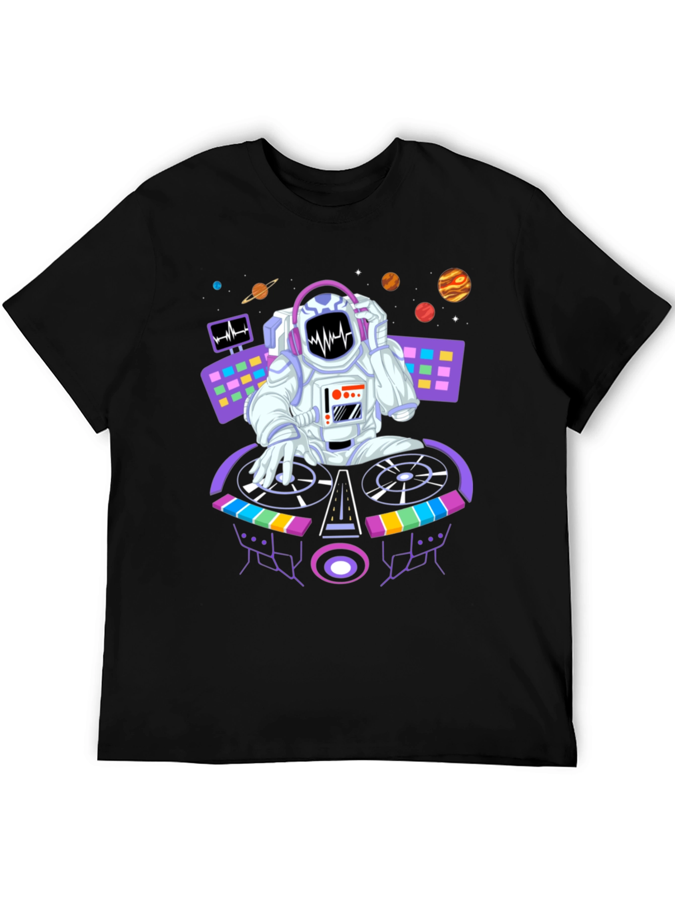 DJ Astronaut Graphic Tee - Space Beats Shirt