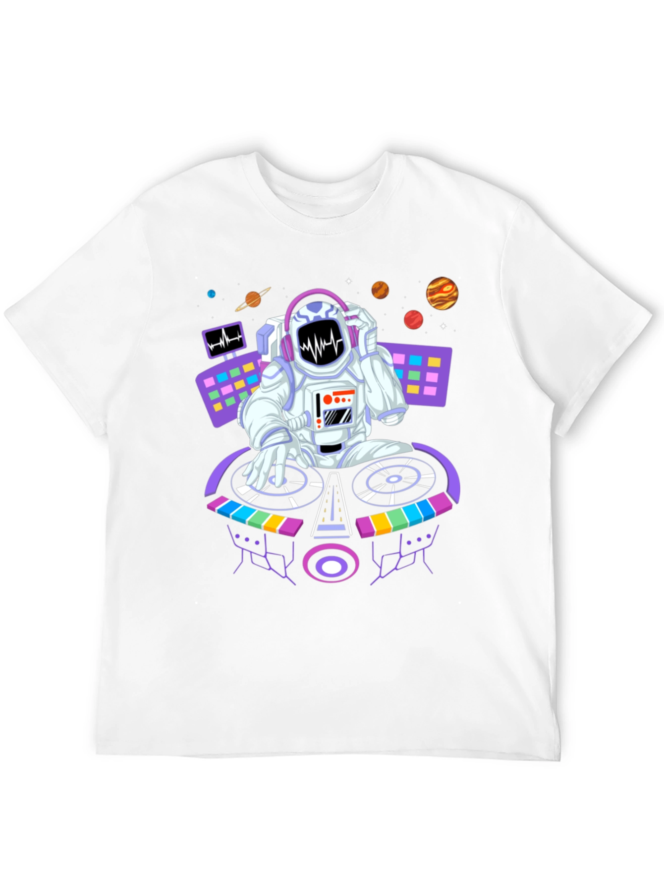 DJ Astronaut Graphic Tee - Space Beats Shirt