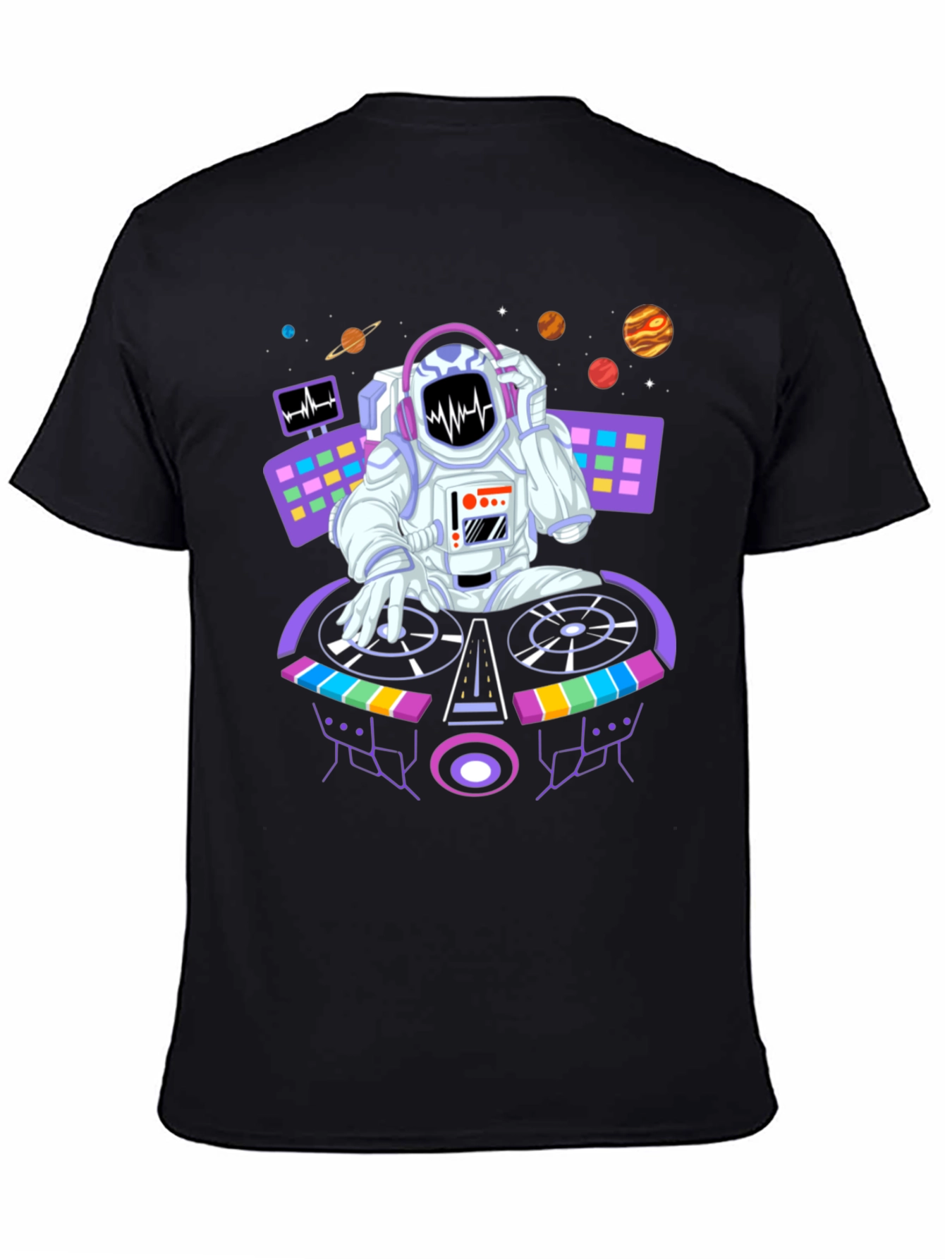 DJ Astronaut Graphic Tee - Space Beats Shirt