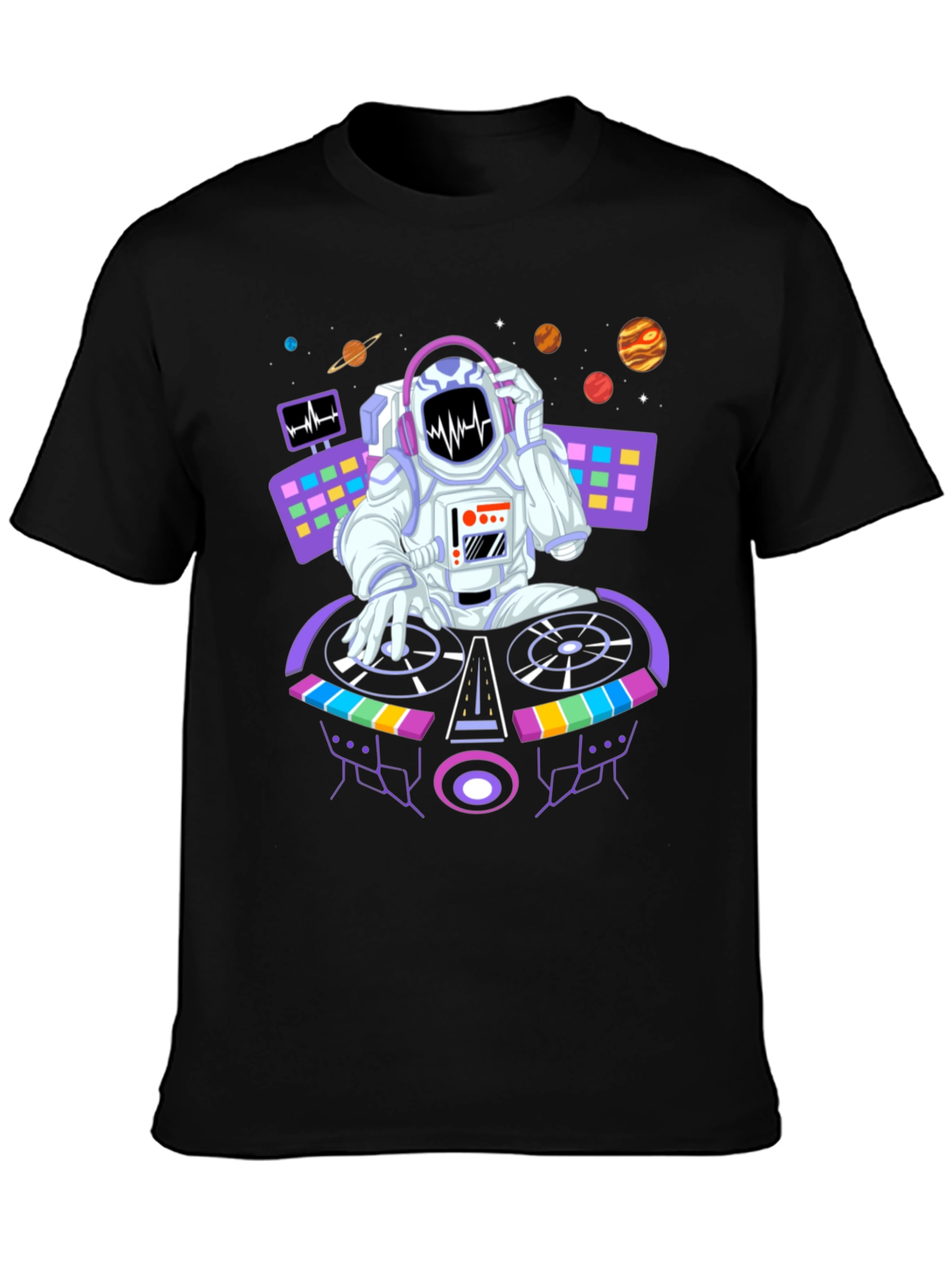 DJ Astronaut Graphic Tee - Space Beats Shirt