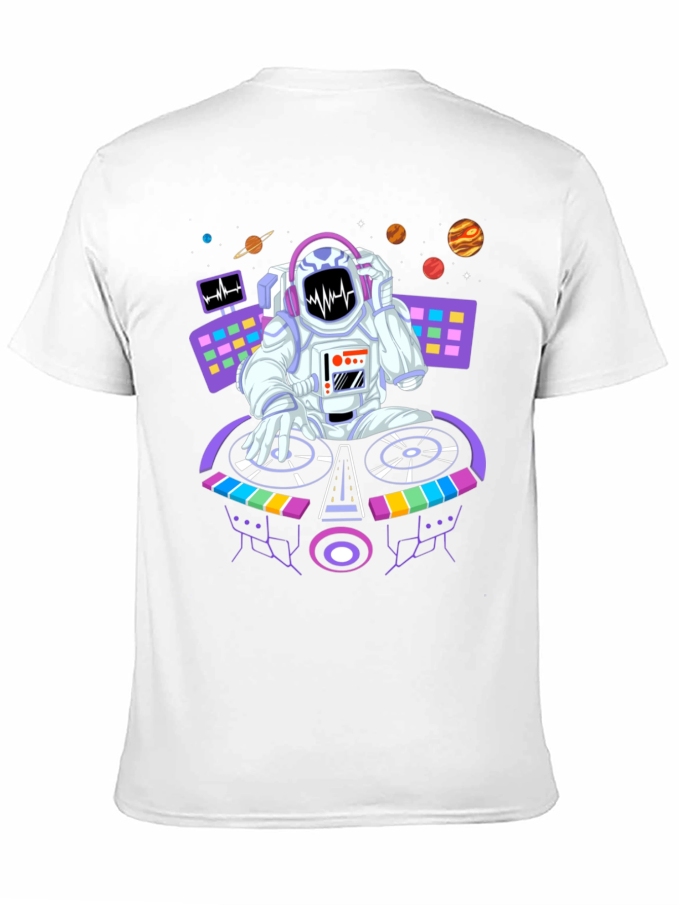 DJ Astronaut Graphic Tee - Space Beats Shirt