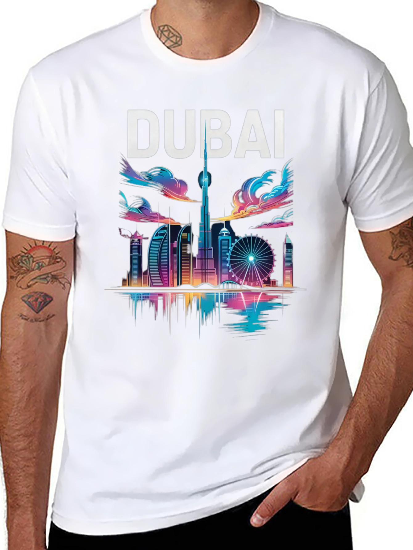 Dubai Skyline Graphic T-Shirt