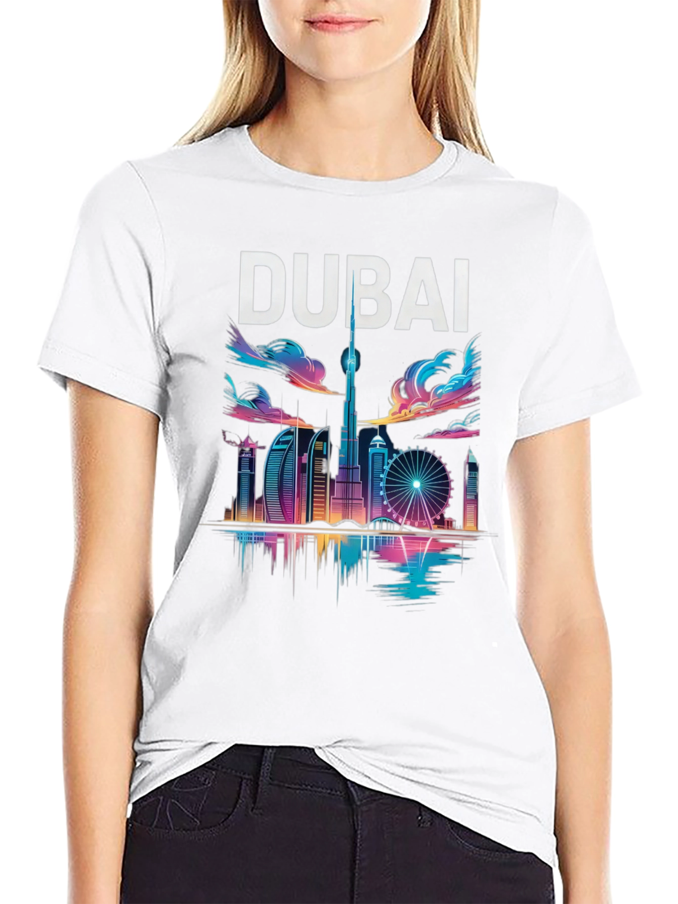 Dubai Skyline Graphic T-Shirt