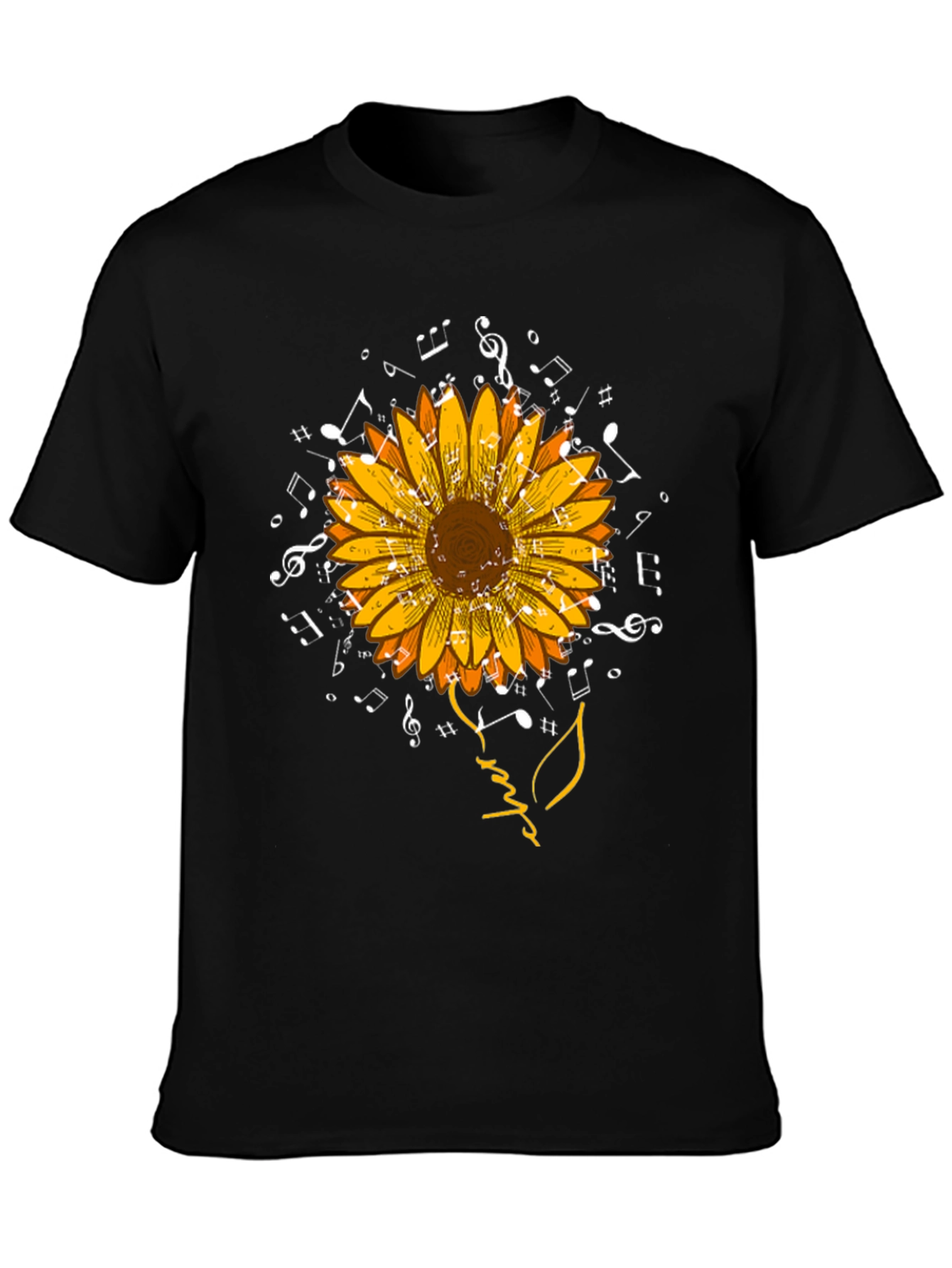 Sunflower Music T-Shirt: Wearable Art