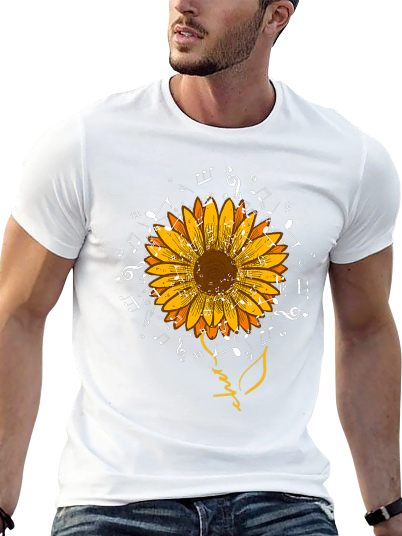 Sunflower Music T-Shirt: Wearable Art