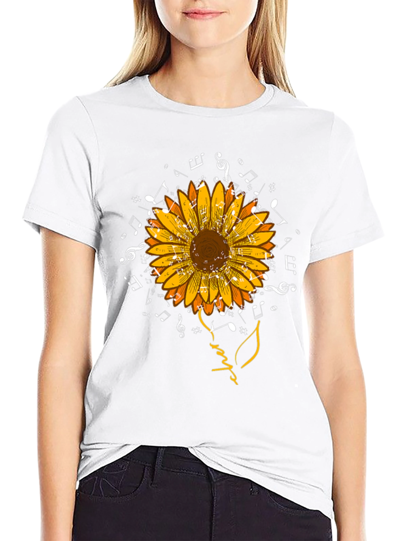 Sunflower Music T-Shirt: Wearable Art