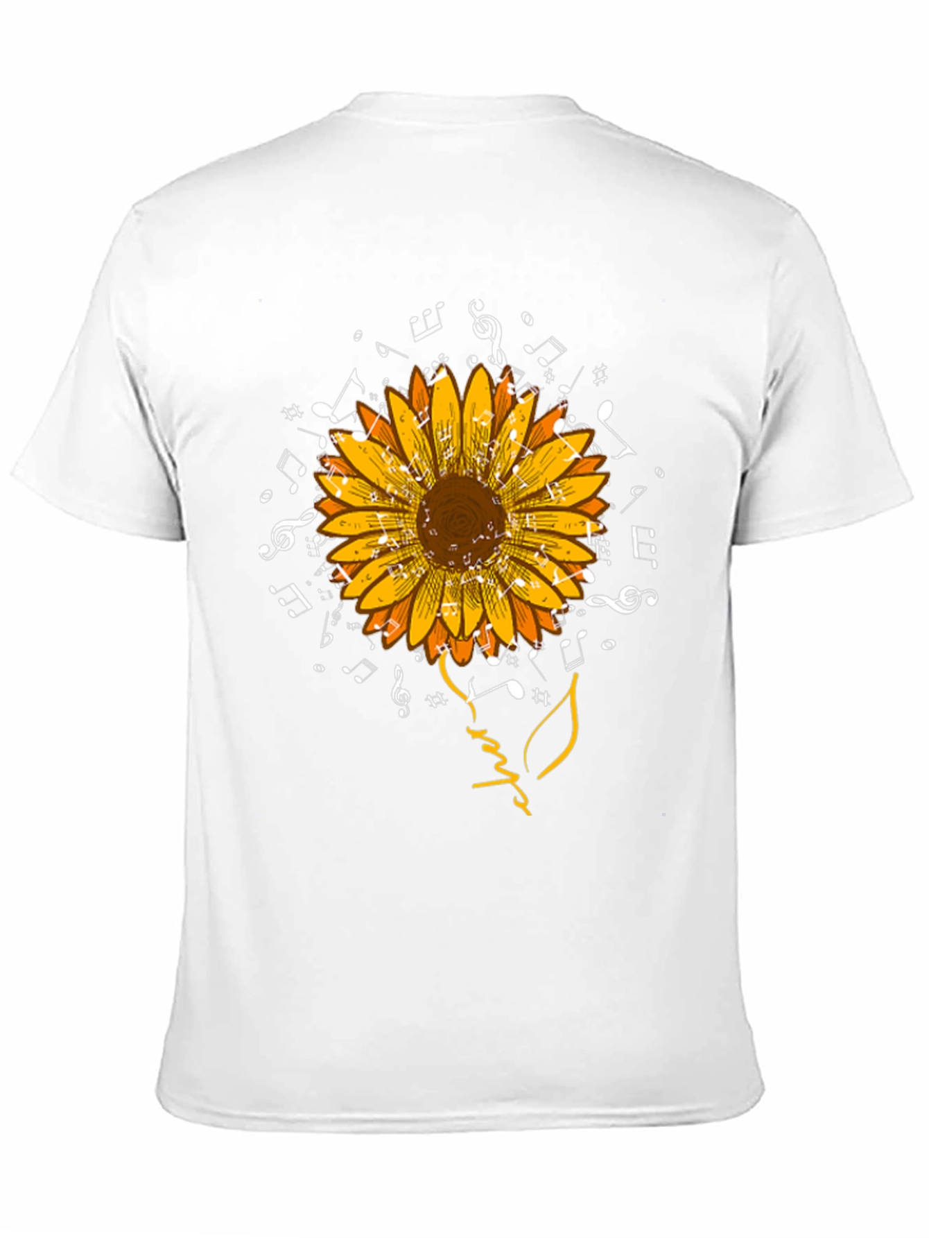 Sunflower Music T-Shirt: Wearable Art