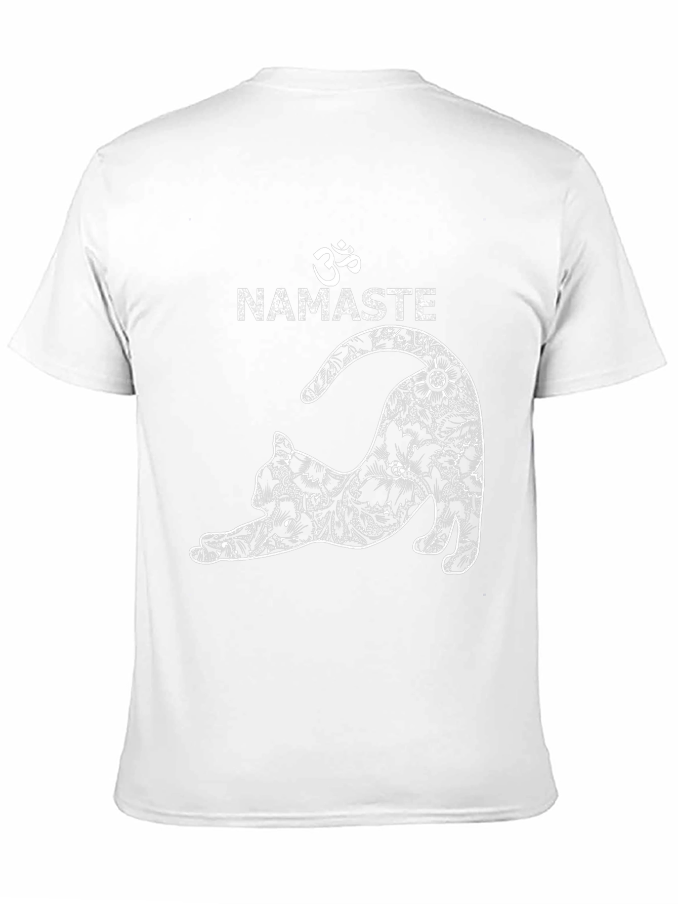 Namaste Yoga Cat Graphic Tee - Unisex Black T-Shirt