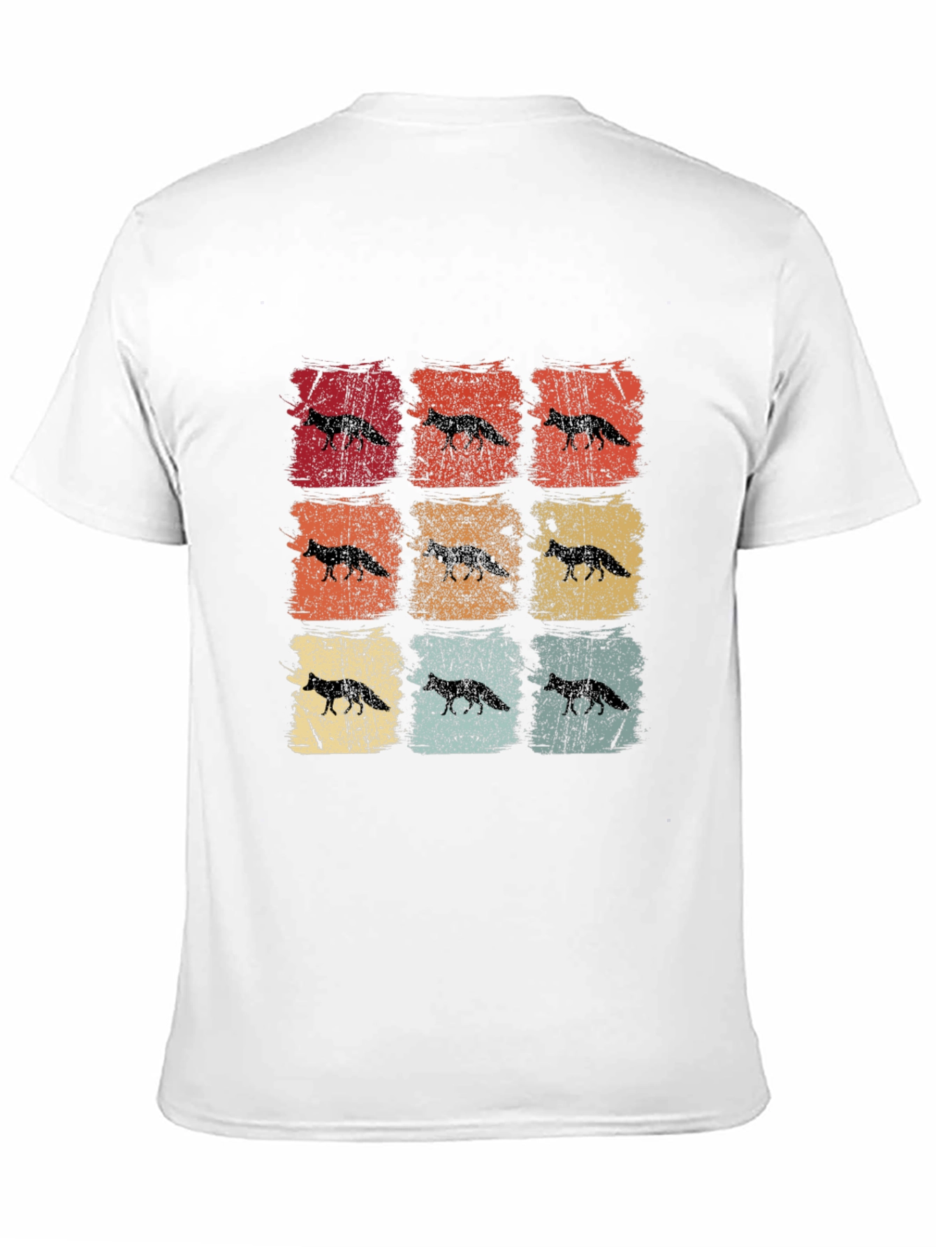 Retro Fox Graphic Tee - Distressed Design