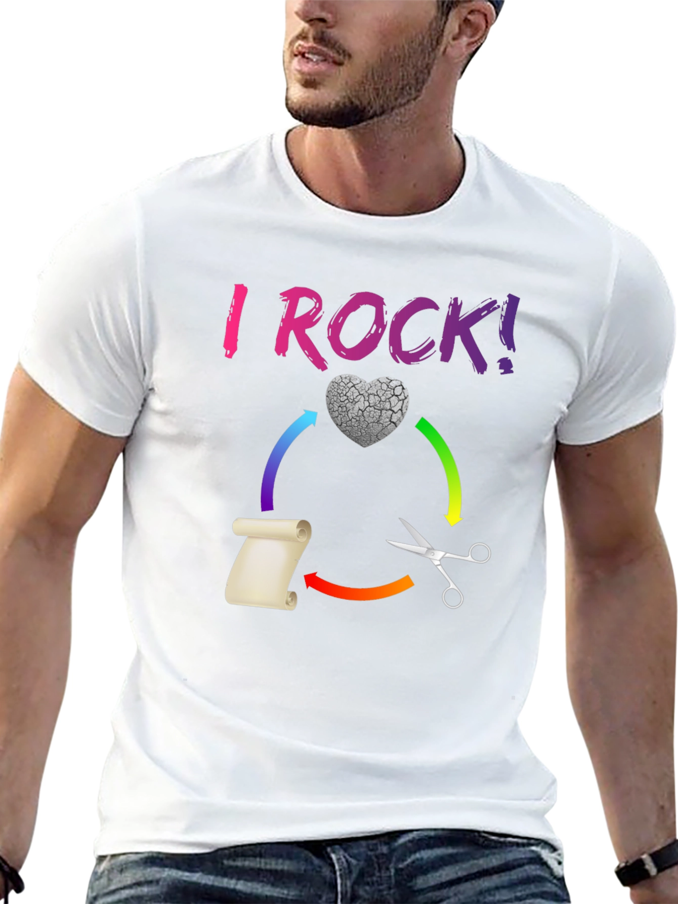 I ROCK! Rock Paper Scissors Novelty T-Shirt