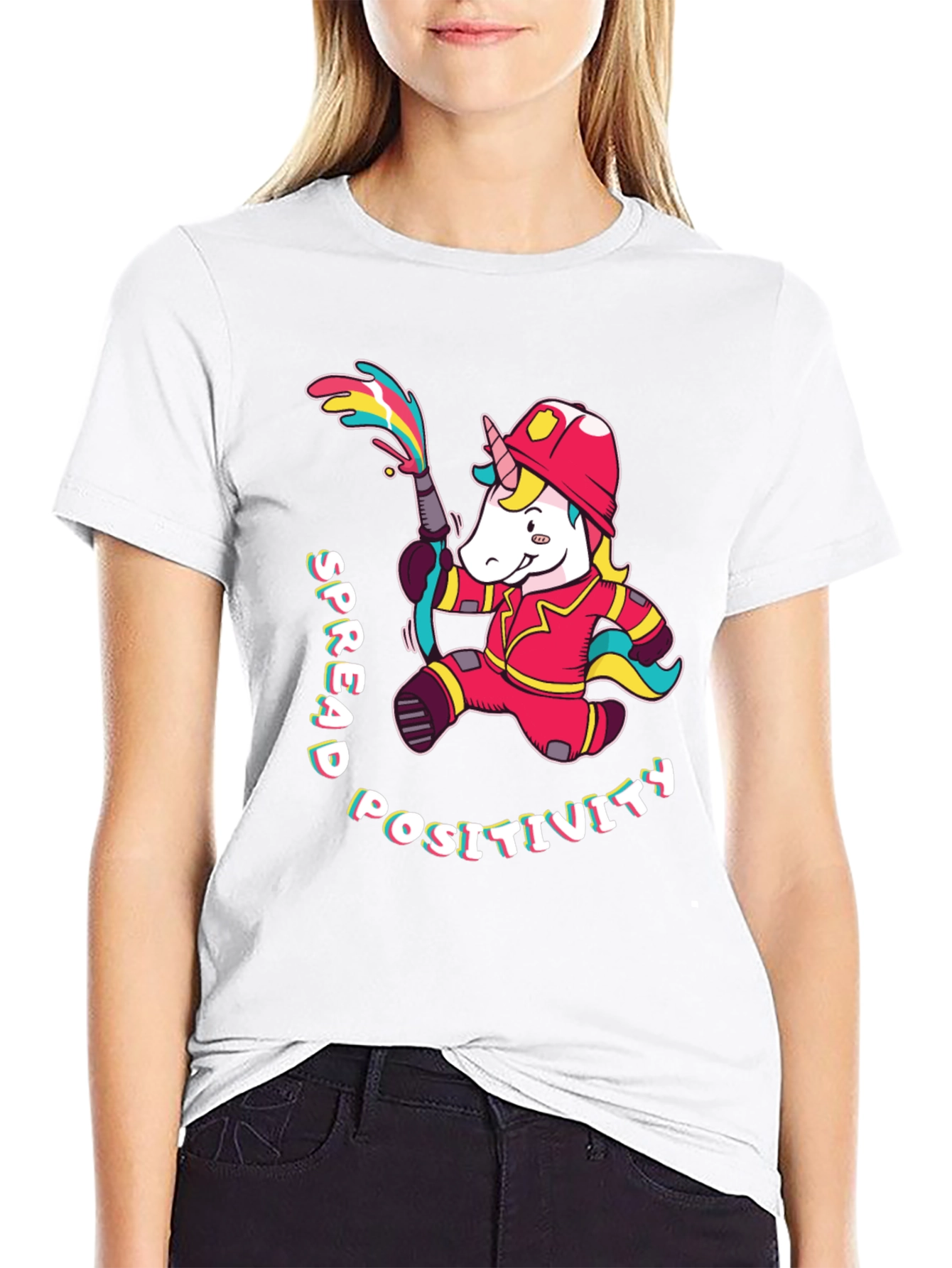 Unicorn Firefighter T-Shirt - Spread Positivity