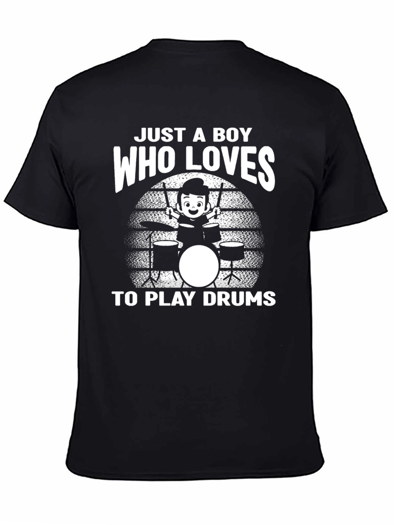 Boy Who Loves Drums T-Shirt - Musician Gift