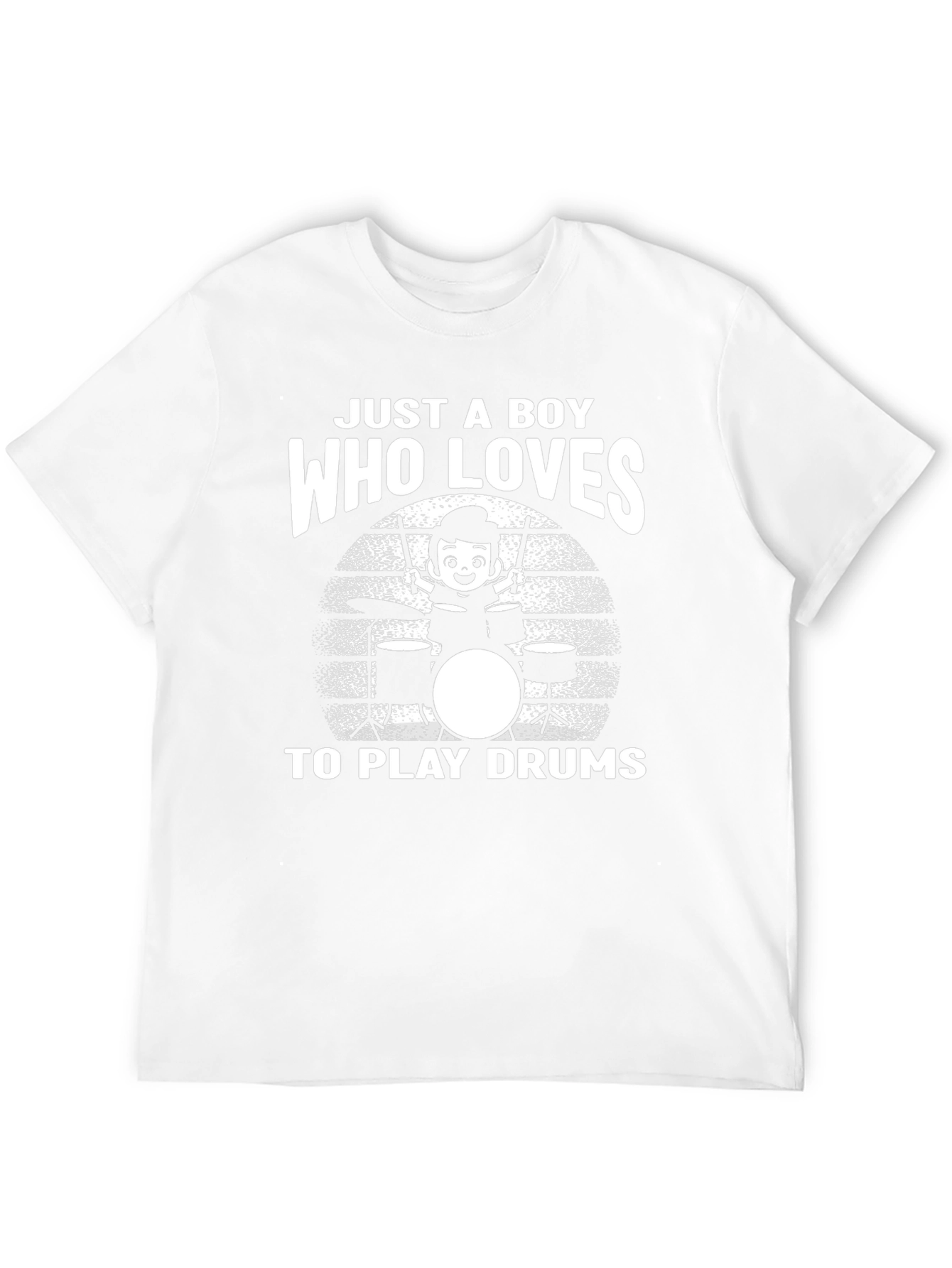 Boy Who Loves Drums T-Shirt - Musician Gift