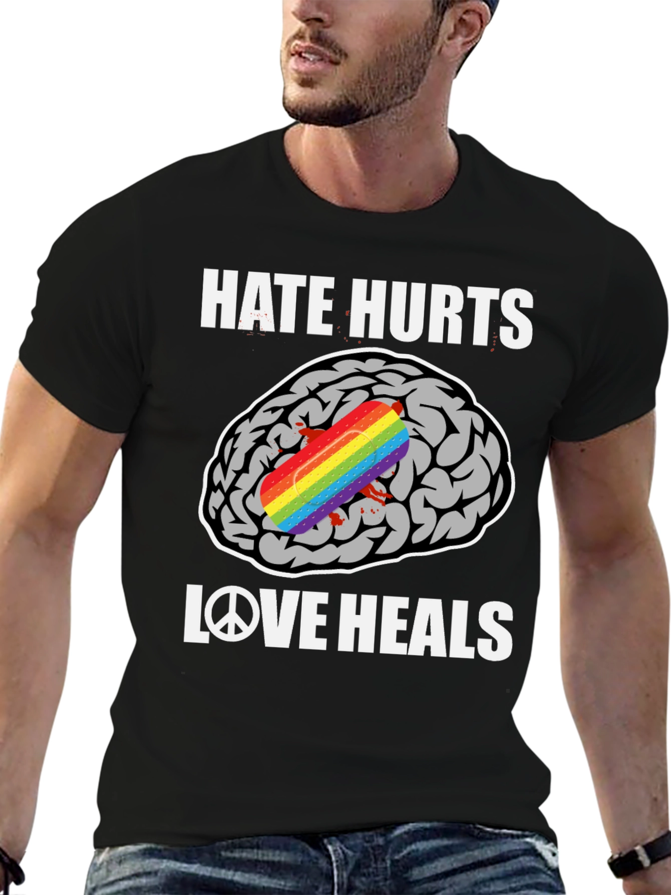 Hate Hurts Love Heals Graphic T-Shirt