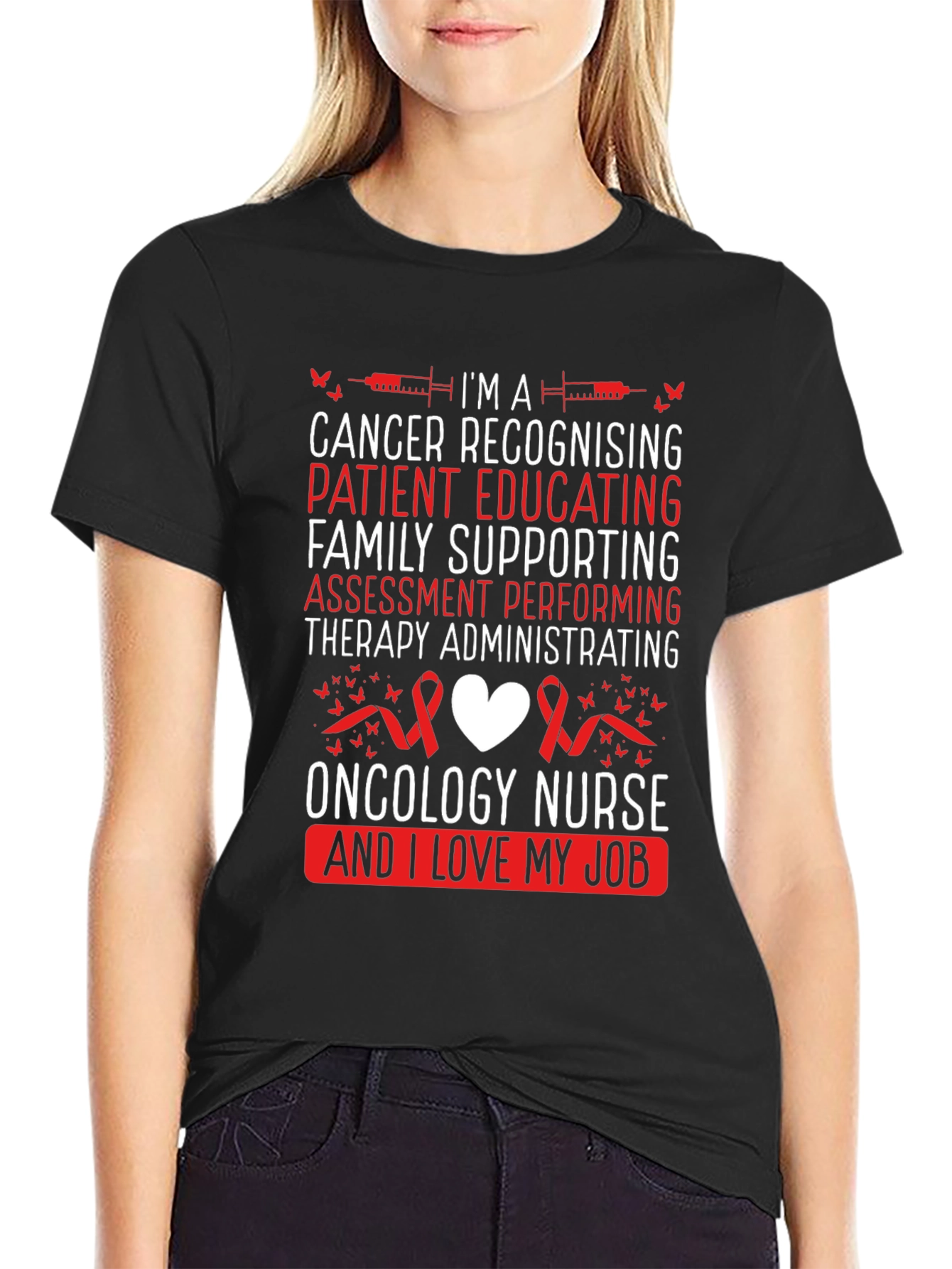 Oncology Nurse T-Shirt - Cancer Awareness