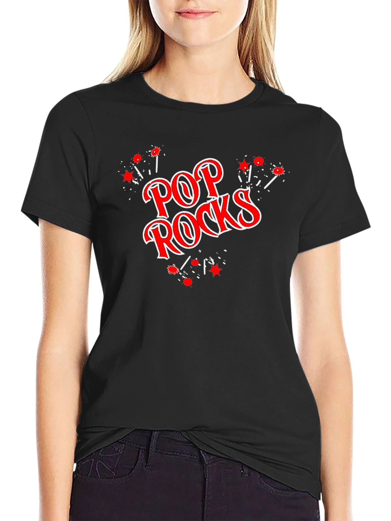 Pop Rocks Graphic Black T-Shirt