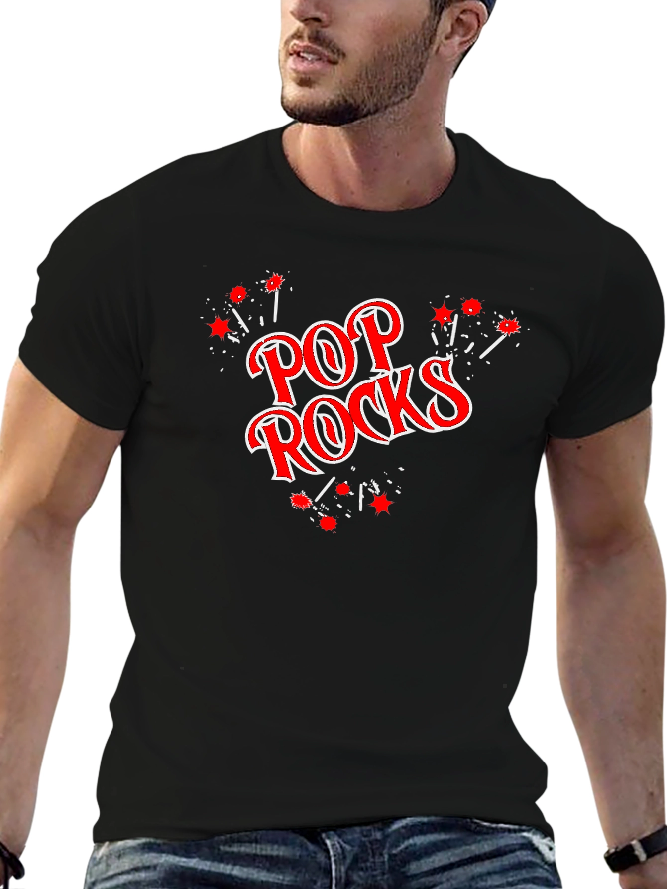 Pop Rocks Graphic Black T-Shirt