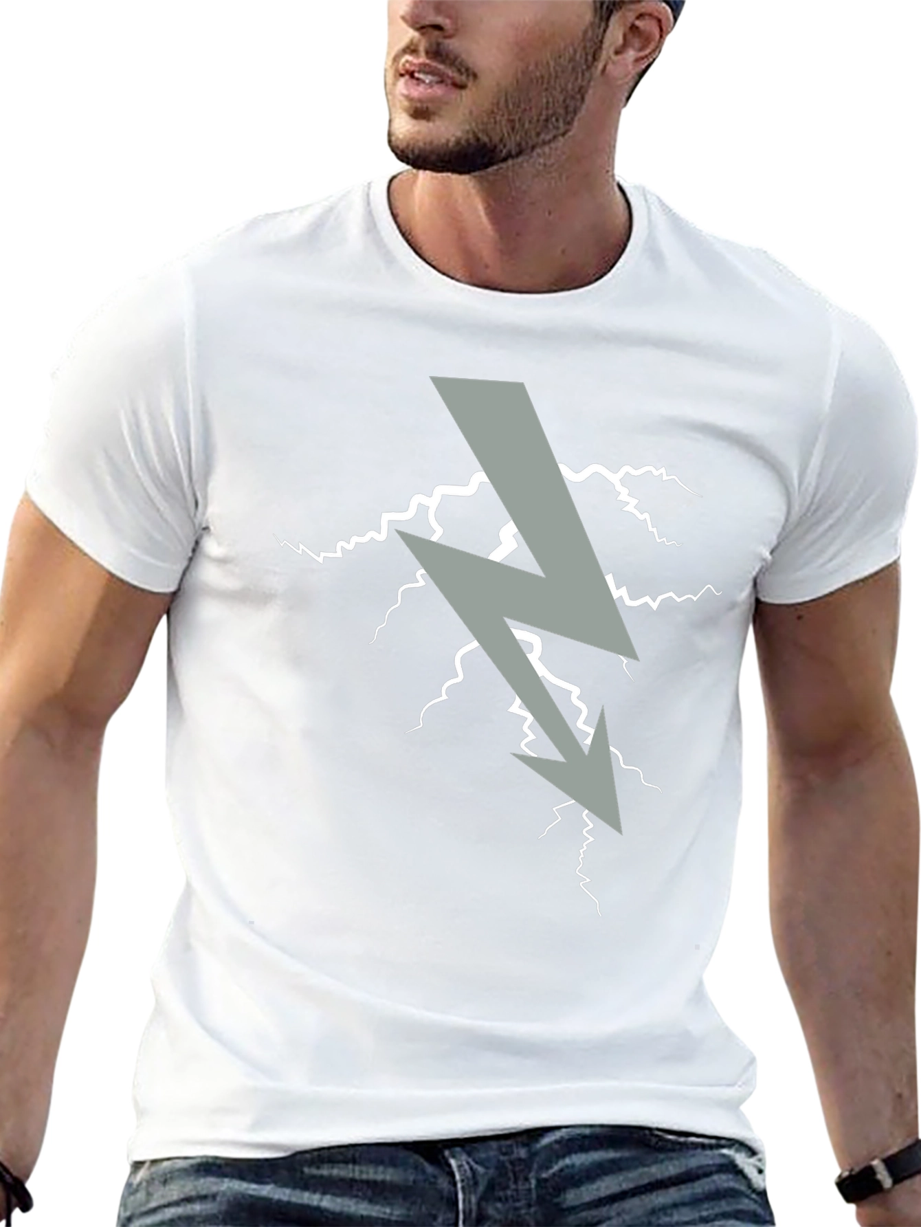 Electric Bolt Graphic T-Shirt - Black