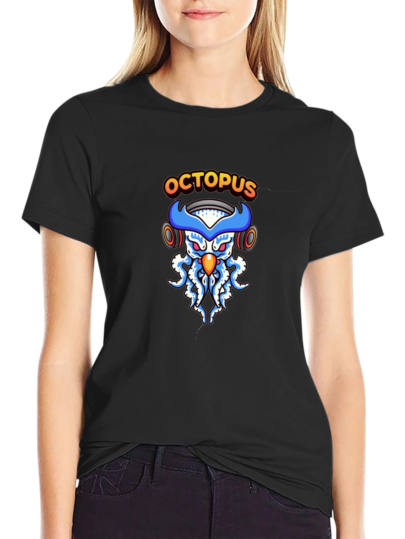 Octopus DJ Black T-Shirt