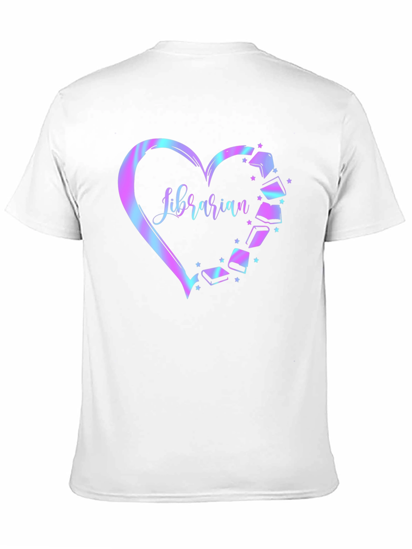 Librarian Heart Books Graphic T-Shirt