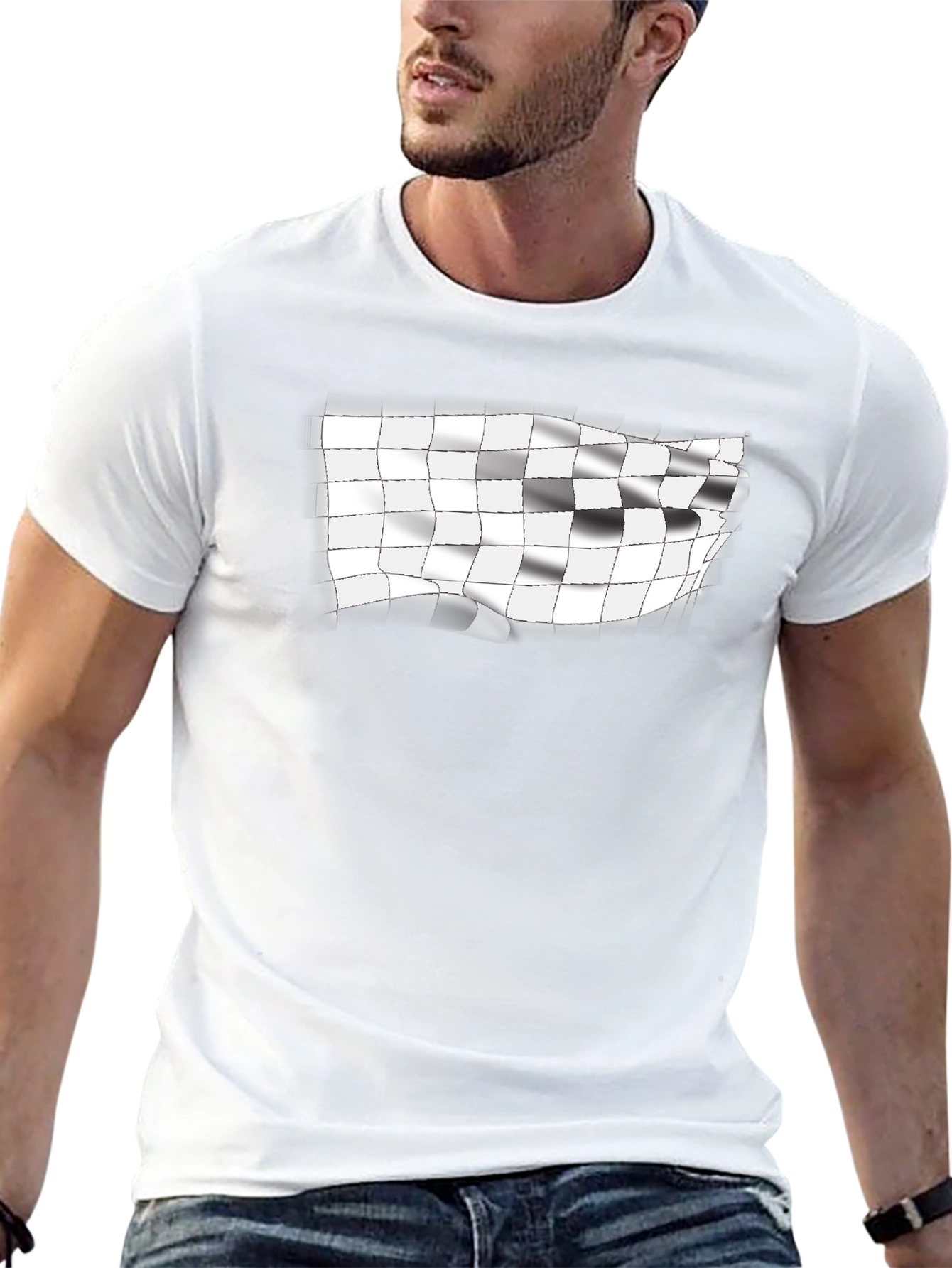 Checkered Flag Graphic Tee - Racing Fan T-Shirt