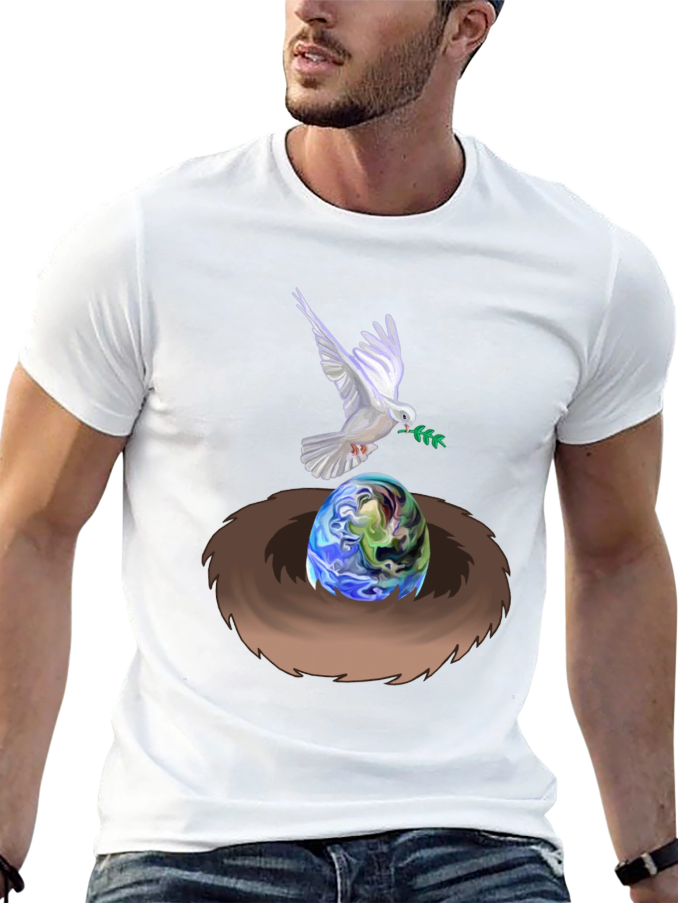Dove Peace Nest Earth Graphic Tee