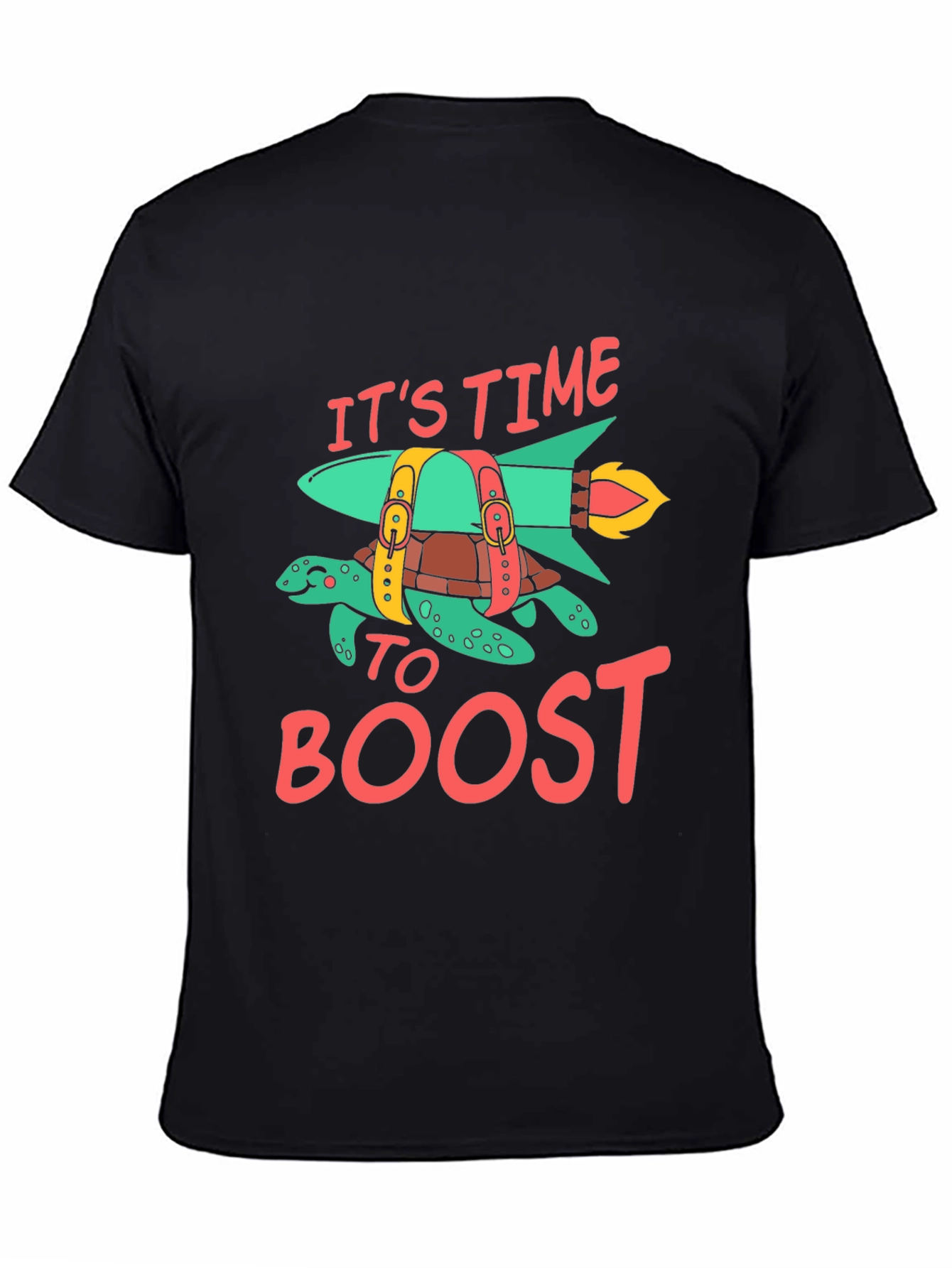 Time to Boost Rocket Turtle Graphic Tee