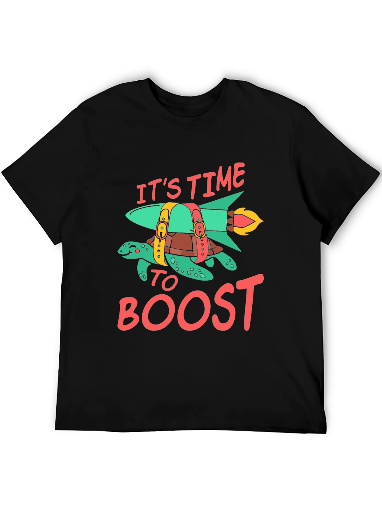 Time to Boost Rocket Turtle Graphic Tee