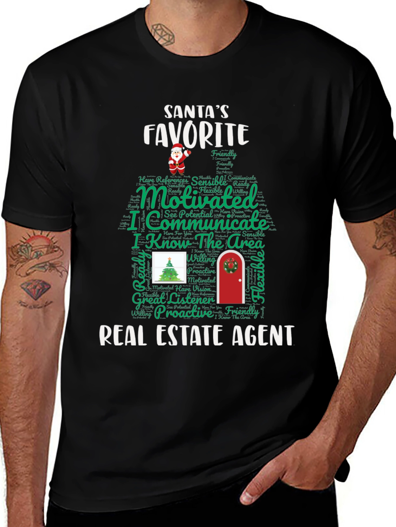 Santas Favorite Real Estate Agent Tee