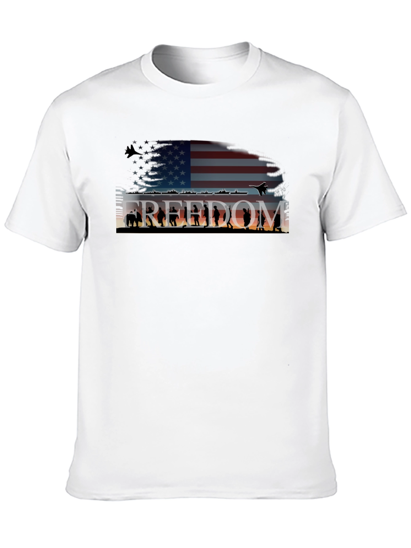 Freedom Graphic T-Shirt - Patriotic American Flag Tee