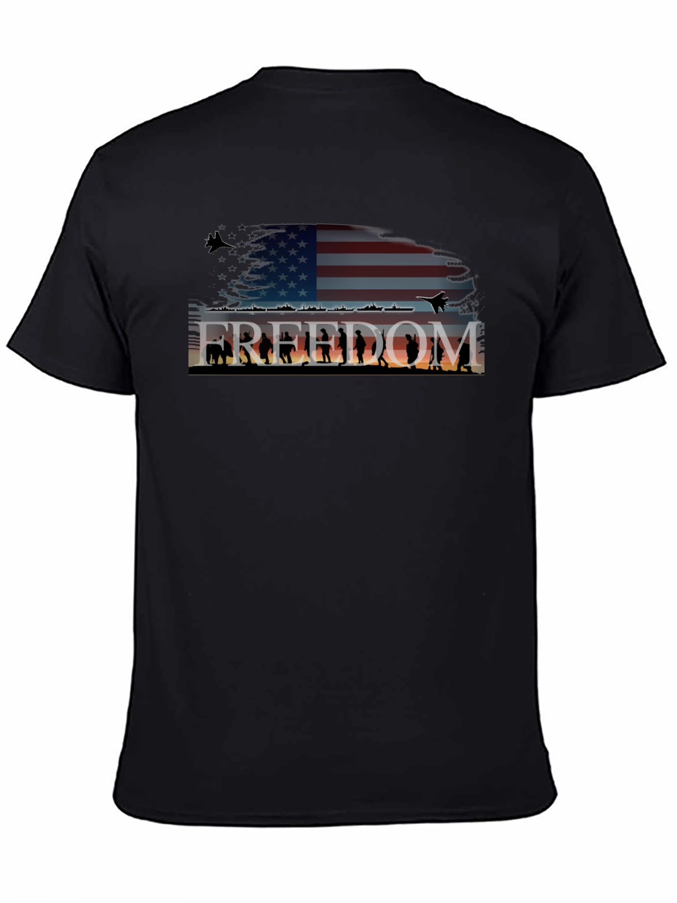 Freedom Graphic T-Shirt - Patriotic American Flag Tee