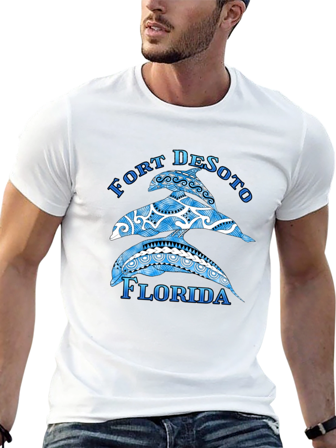 Fort DeSoto Florida Dolphin T-Shirt