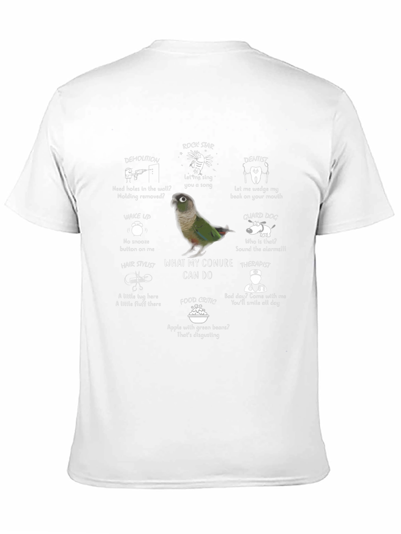 Conure Can Do Black T-Shirt