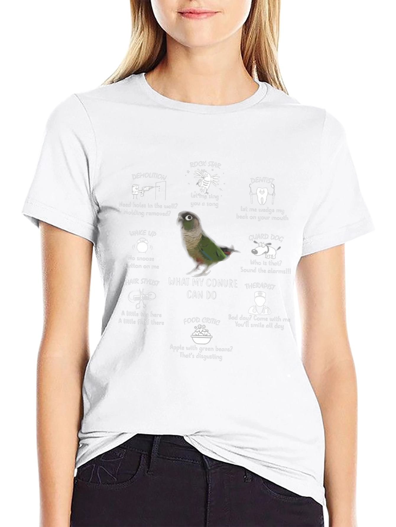 Conure Can Do Black T-Shirt
