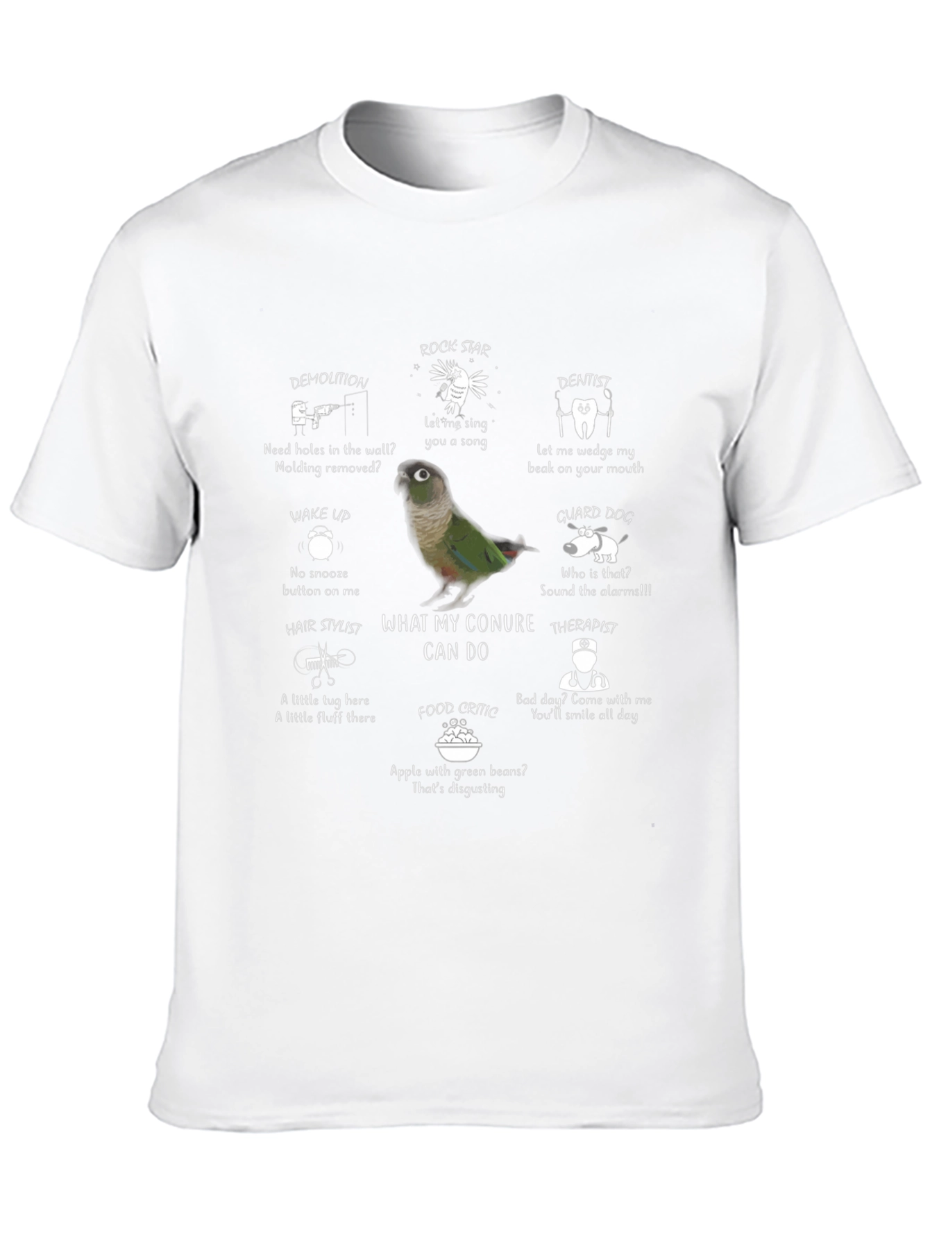 Conure Can Do Black T-Shirt